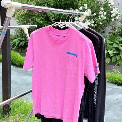 Chrome Hearts Scroll Label Logo T-Shirt "Pink"