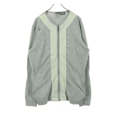 DESCENTE GOLF デサント ゴルフ 長袖 フルジップ ニットジャケット XL グレー