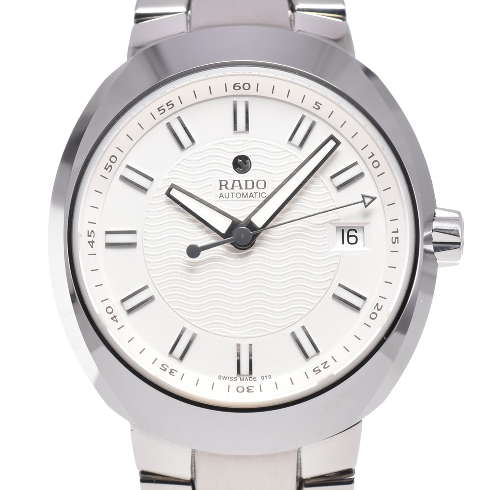 値下 ラドー RADO 658.0946.3 Dスター デイト ホワイト 自動巻き メンズ 美品 腕時計 G#147164