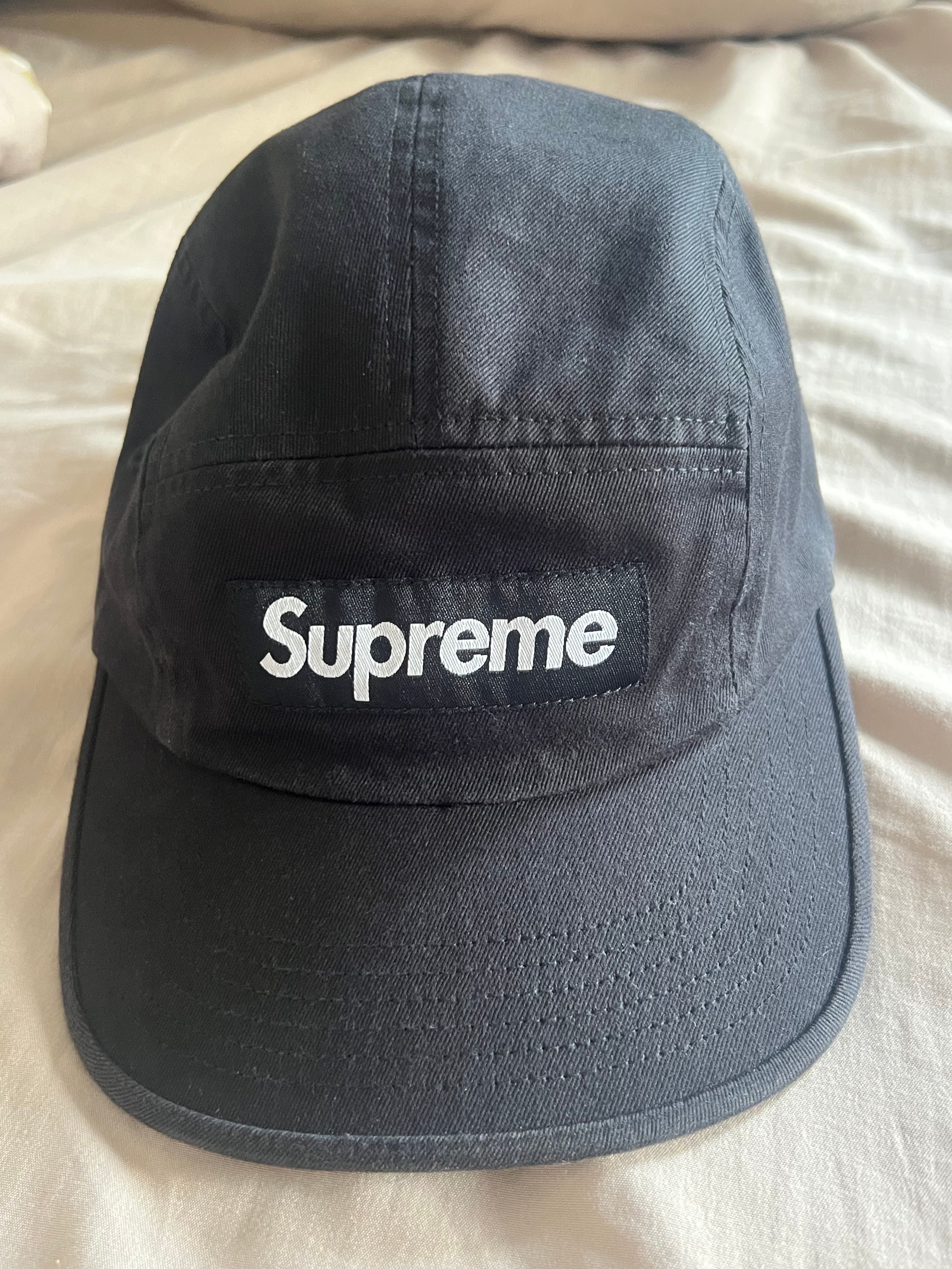 Supreme Washed Chino Twill Camp Cap (24FW) "Black"