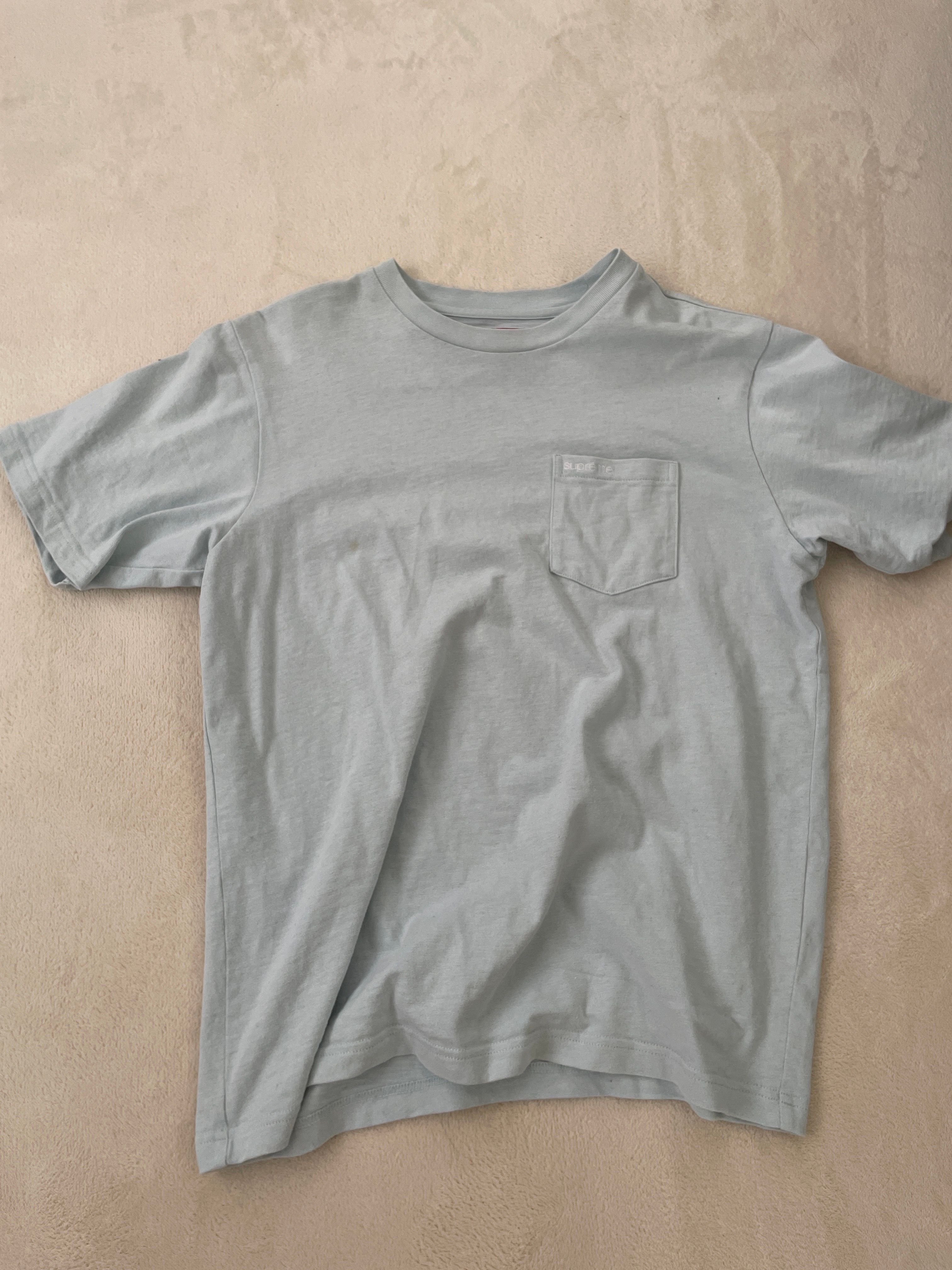 Supreme S/S Pocket Tee "Light Blue"(22SS)