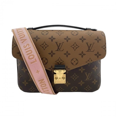 LOUIS VUITTON ルイヴィトン ショルダーバッグ ポシェットメティスMM 斜め掛け M44876 レザー モノグラムリバースキャンバス ブラウン 茶 ゴールド金具 レディース 美品【中古品】