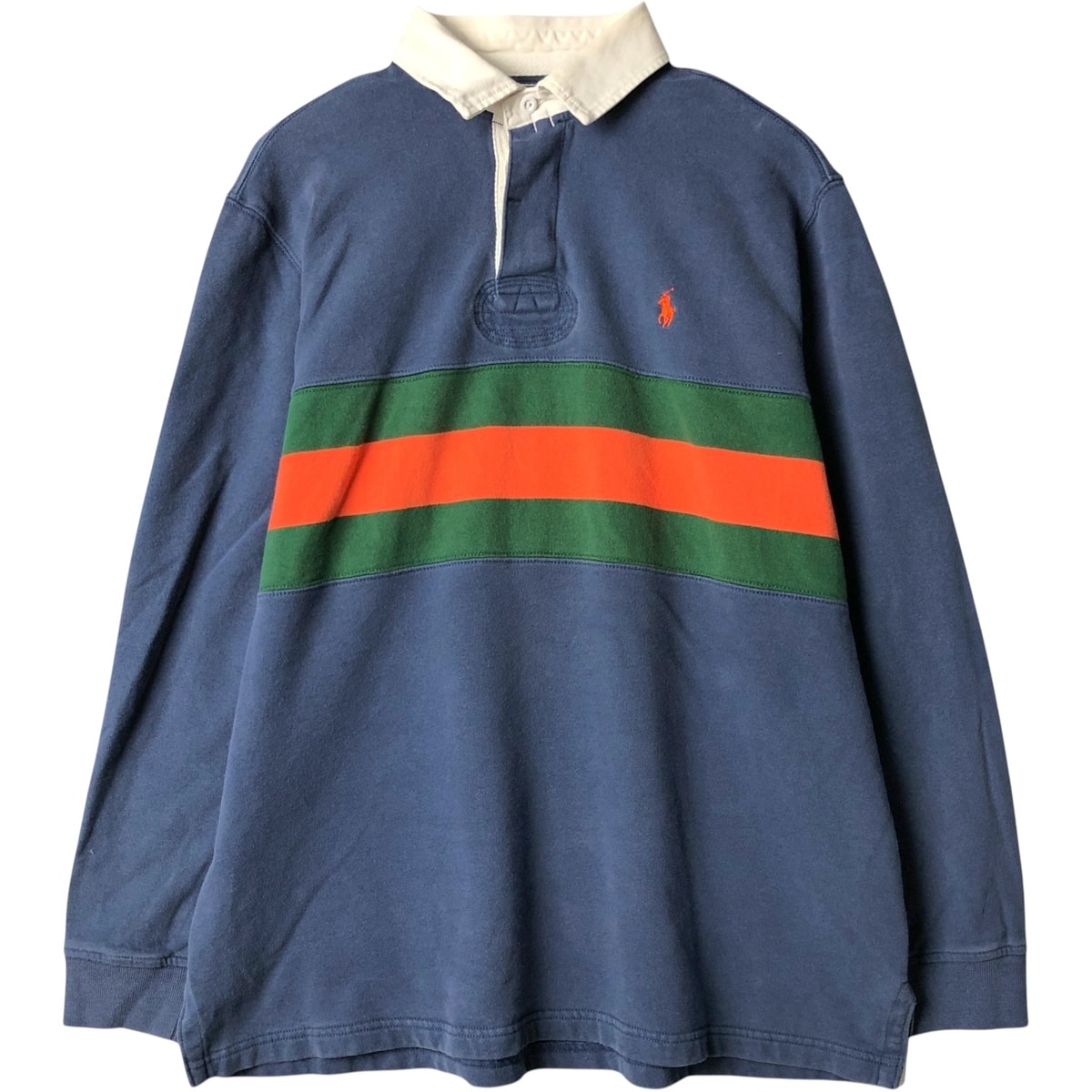 古着 ラルフローレン Ralph Lauren POLO by Ralph Lauren 長袖 ラガーシャツ メンズL相当/eaa589509