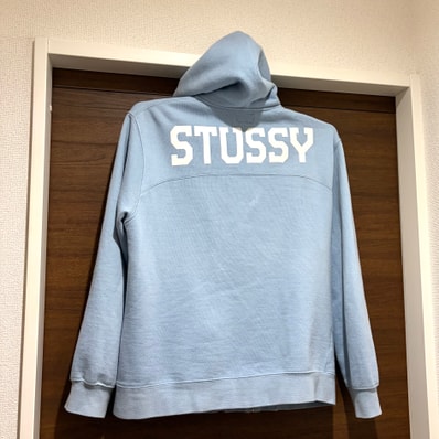 【激レア】90s Old Stussy SY21 紺タグ ジップパーカー 水色