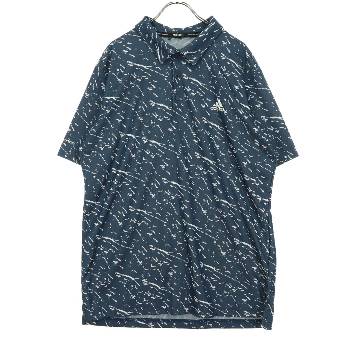 adidas アディダス ワンポイントロゴ 半袖 ポロシャツ 2XL ネイビー系