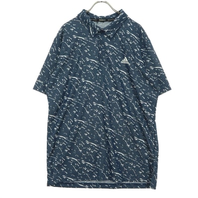adidas アディダス ワンポイントロゴ 半袖 ポロシャツ 2XL ネイビー系