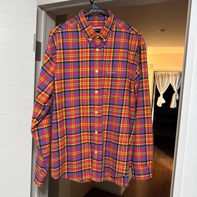 Supreme Plaid Flannel Shirt "Orange"