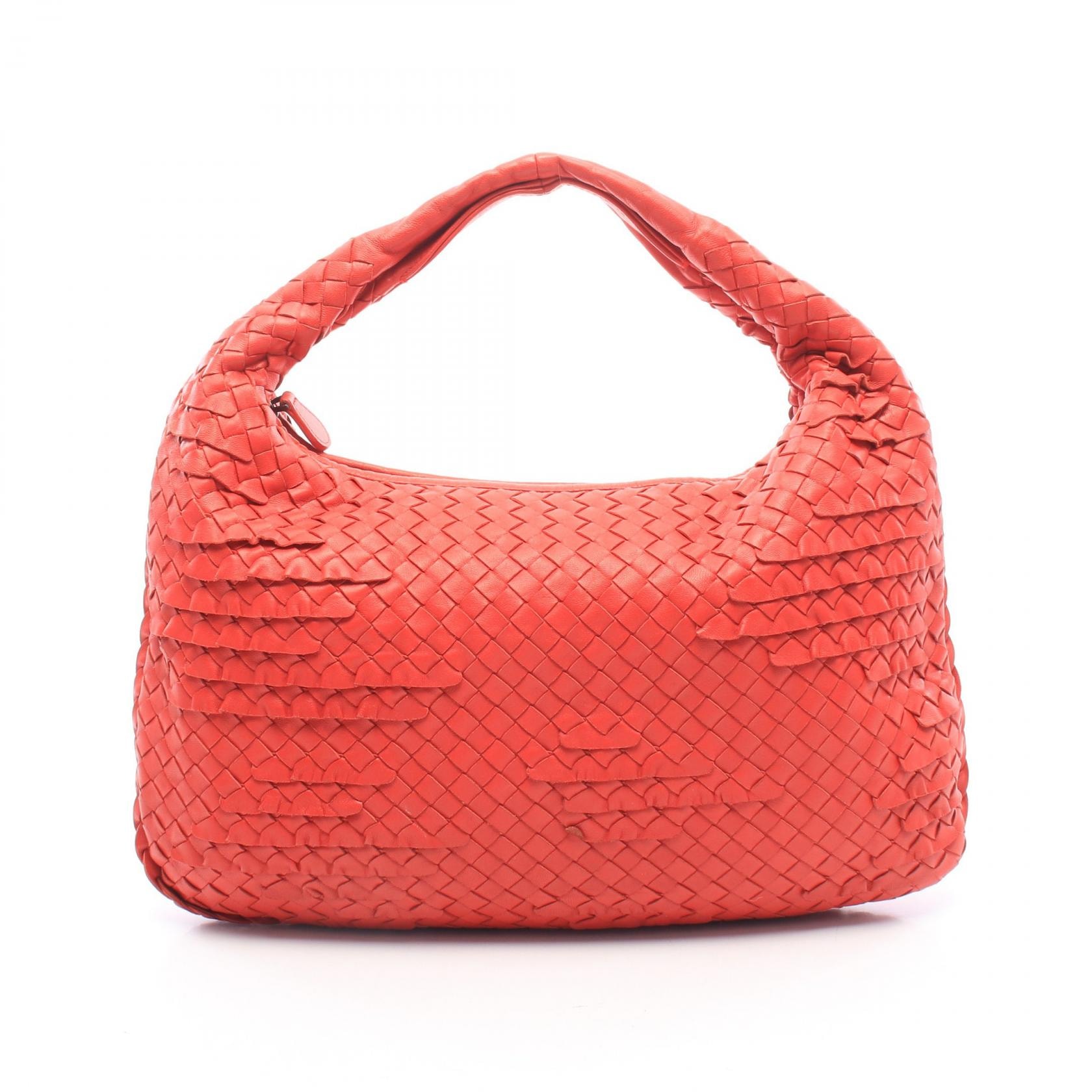 ボッテガヴェネタ BOTTEGA VENETA ヴェネタバッグ イントレチャート ショルダーバッグ バッグ レザー レディース レッド系 115653 【中古】