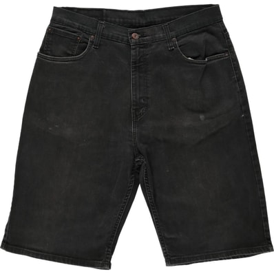 古着 リーバイス Levi's 569 ブラックデニムショーツ ハーフパンツ メンズw34相当/eaa656864