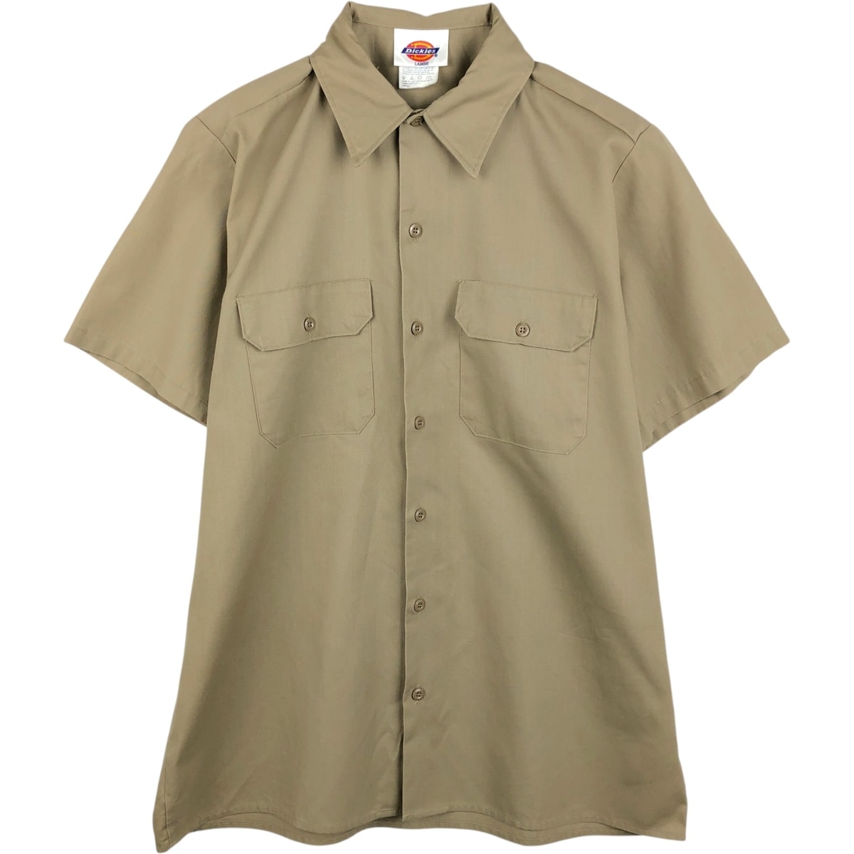古着 ディッキーズ Dickies 半袖 ワークシャツ ボックスシャツ USA製 メンズL相当/eaa655239