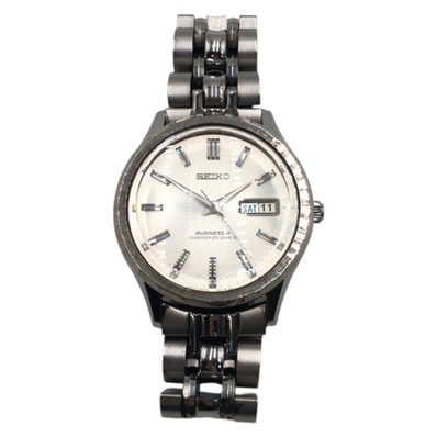 SEIKO セイコー ビジネスエース シルバー ステンレス 腕時計 男女兼用 自動巻き 505584 【中古】