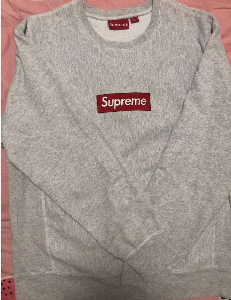 Supreme Box Logo Crewneck Sweatshirt "Ash Grey" (18FW)