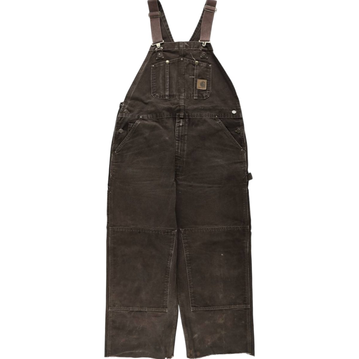 古着 ビッグサイズ 00年代 カーハート Carhartt ダブルニー カットオフ ダック オーバーオール メンズw40相当/eaa633580