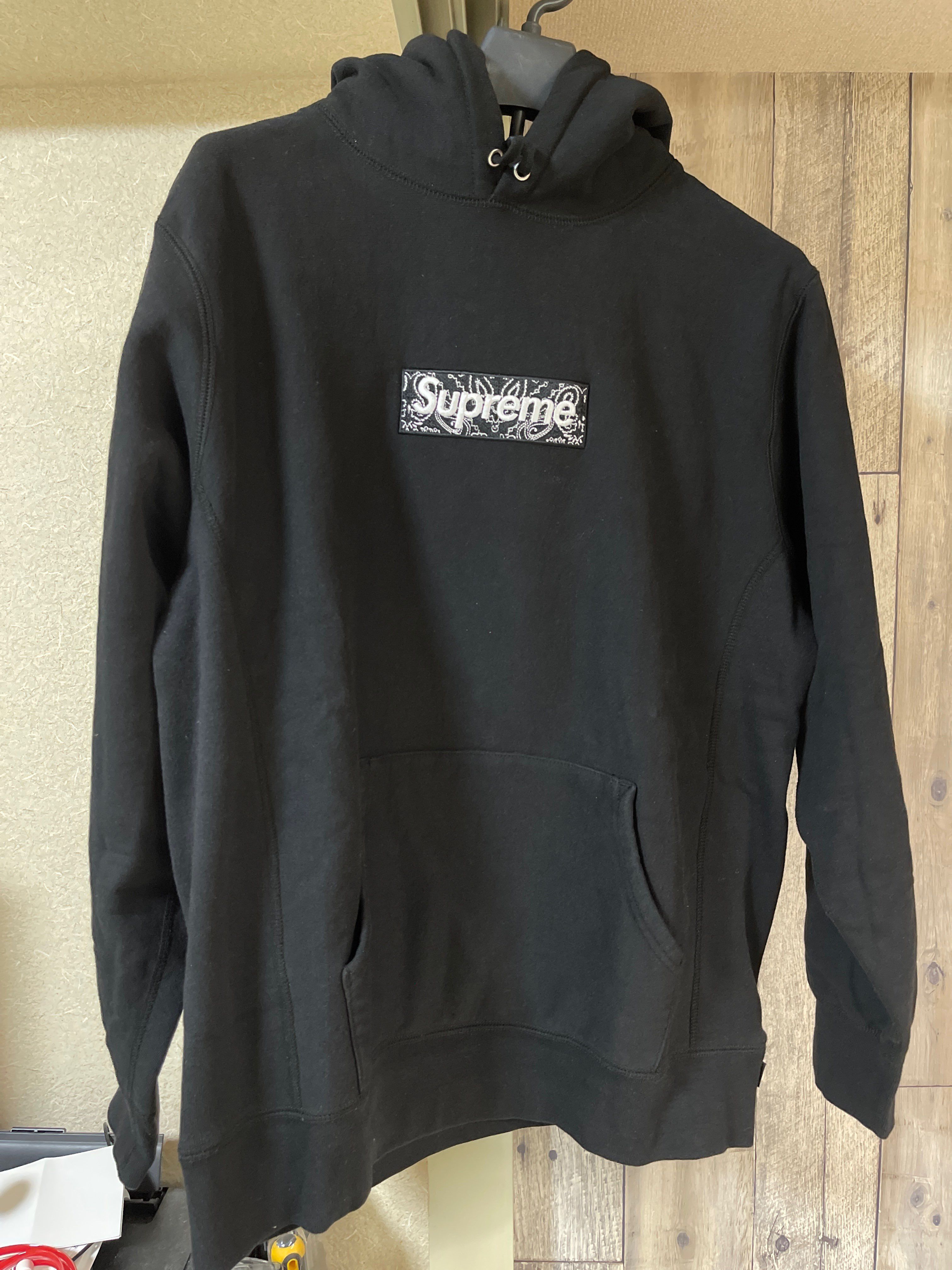 Supreme Bandana Box Logo Hooded Sweatshirt "Black"