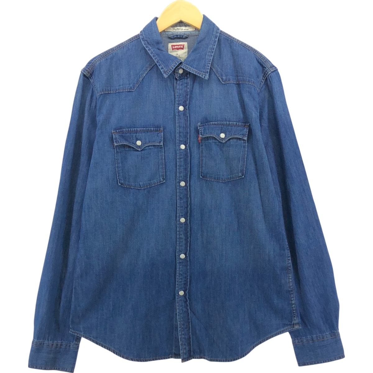 古着 リーバイス Levi's MODAN FIT 長袖 デニム ウエスタンシャツ メンズL相当/eaa565342