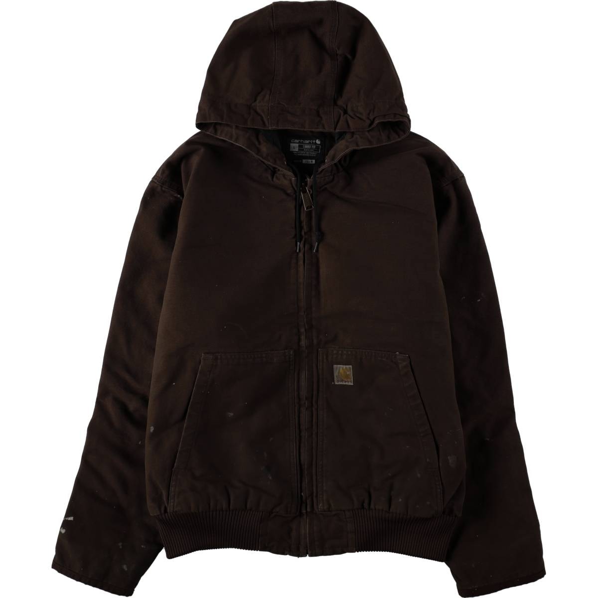 古着 カーハート Carhartt アクティブジャケット 中綿入り ダックフルジップパーカー メンズL相当/eaa675593