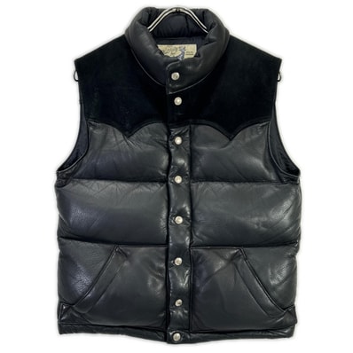 ザリアルマッコイズ MJ10145 ブラック DEERSKIN DOWN VEST 36