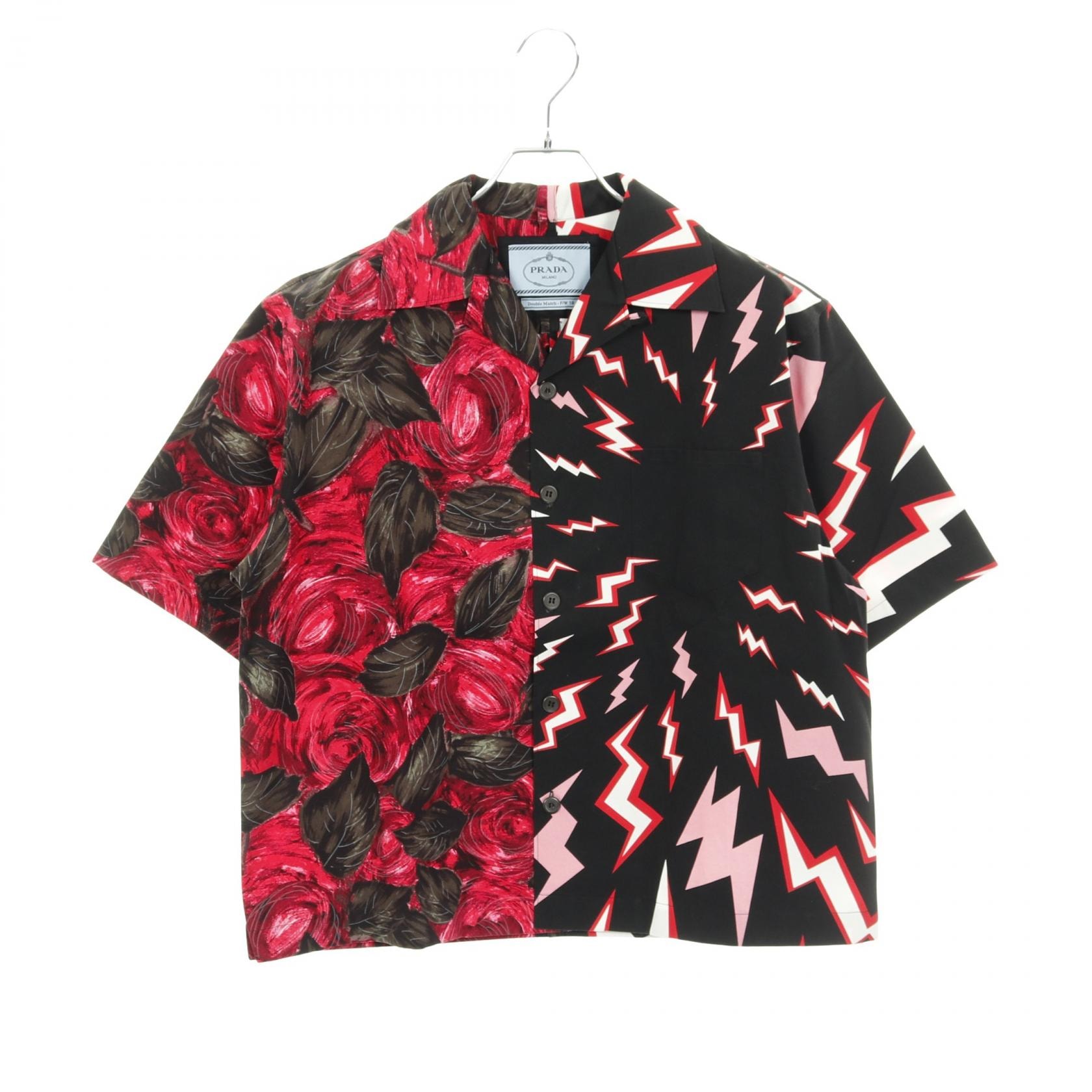 プラダ PRADA DOUBLE MATCH 衣料品 トップス コットン メンズ ブラック系 / レッド系 / マルチカラー UCS319 【中古】
