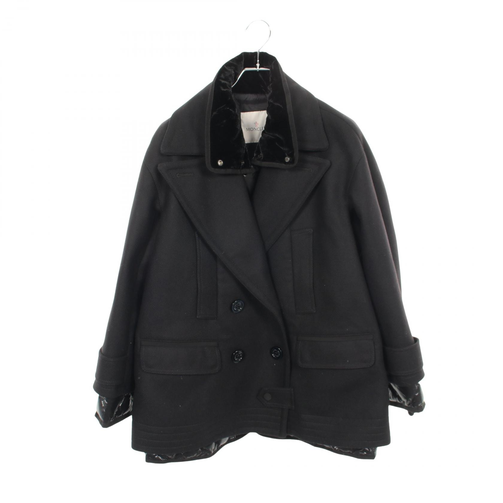 モンクレール MONCLER EMILY ダウンジャケット 衣料品 アウター ウール ナイロン レディース ブラック系 4631980 【中古】