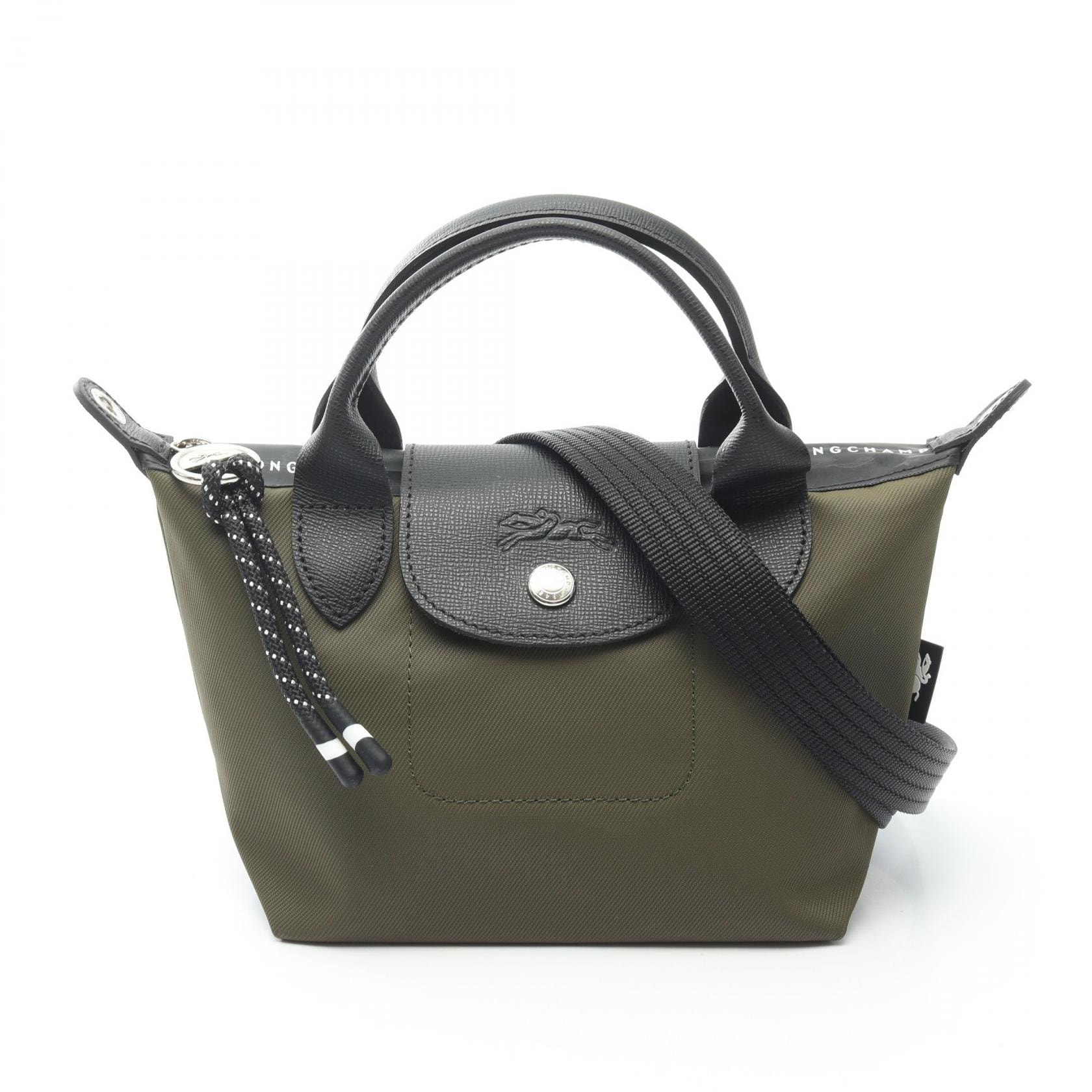 ロンシャン Longchamp ル プリアージュ エナジー XS 2WAY ハンドバッグ バッグ キャンバス レザー レディース カーキ系 / ブラック系 L1500HSR892 【新品】