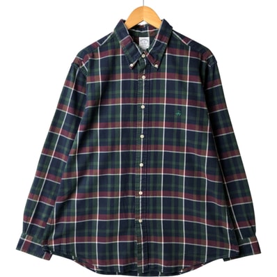 古着 ブルックスブラザーズ Brooks Brothers Est.1818 長袖 ボタンダウンチェックシャツ メンズXL相当/eaa594256