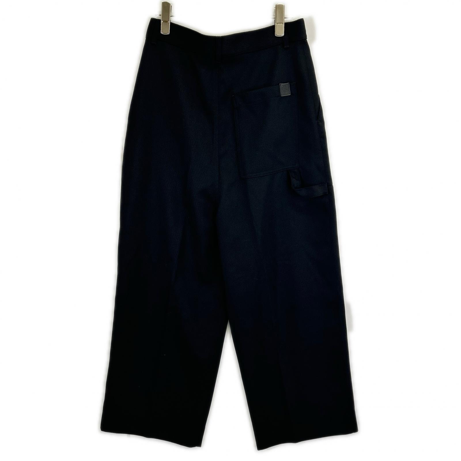 ロエベ H526Y04X26 ブラック  LOW CROTCH TROUSERS パンツ 44