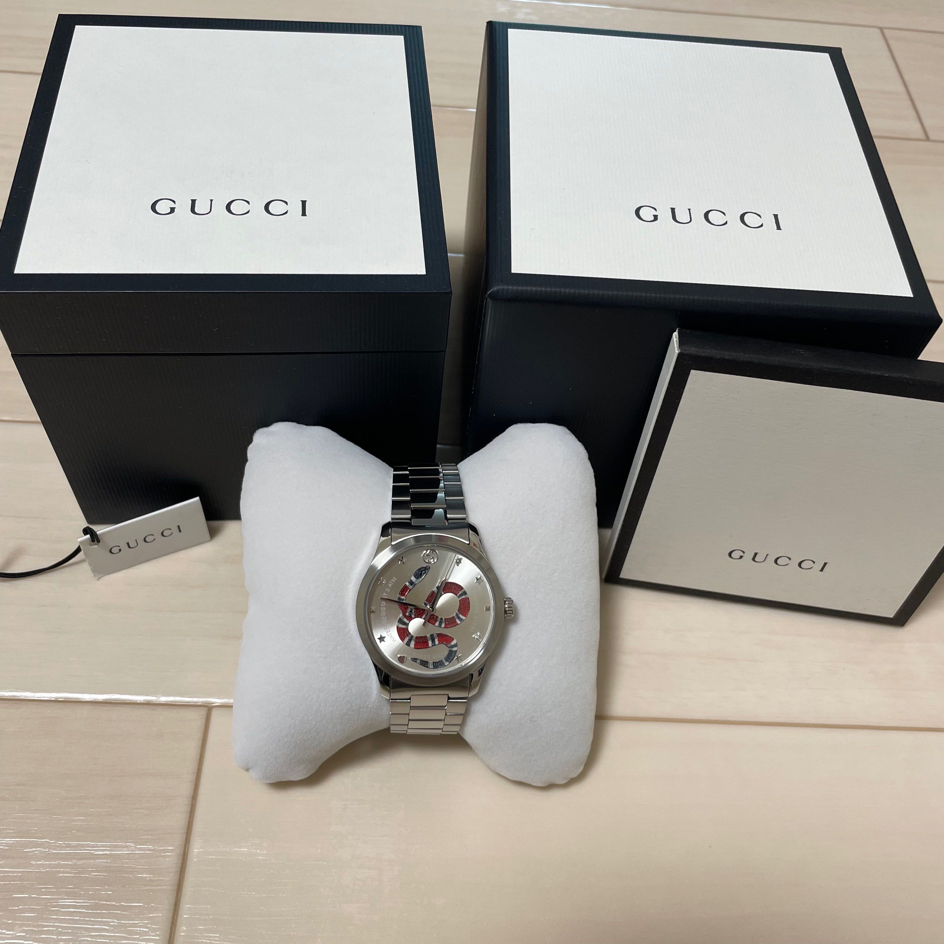 【新品未使用】GUCCI スネークG タイムレス メンズ  腕時計 蛇