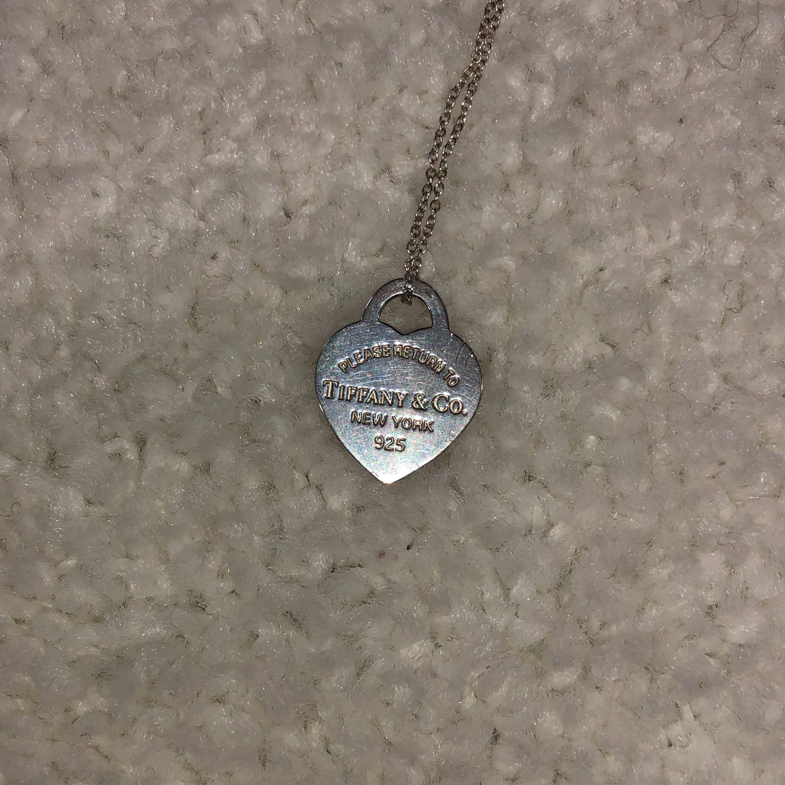 Tiffany & Co. Return to Tiffany Heart Tag Necklace "Silver"