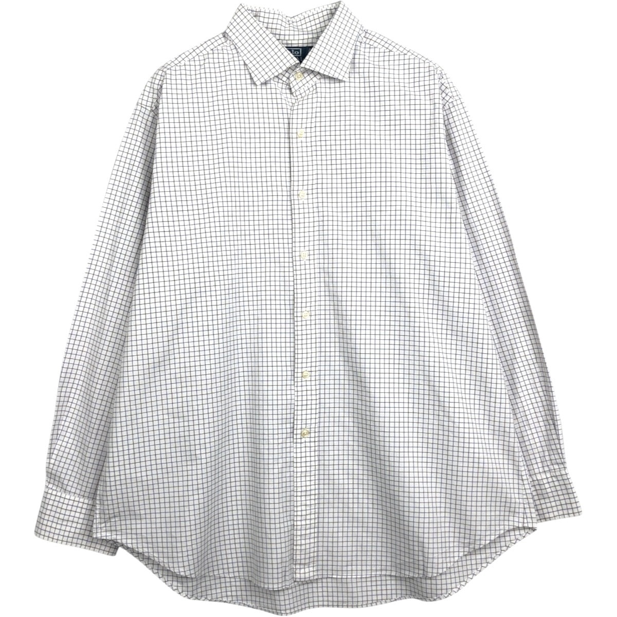 古着 ラルフローレン Ralph Lauren POLO by Ralph Lauren REGENT CLASSIC FIT ワイドカラー 長袖 チェックシャツ メンズXL相当/eaa662745