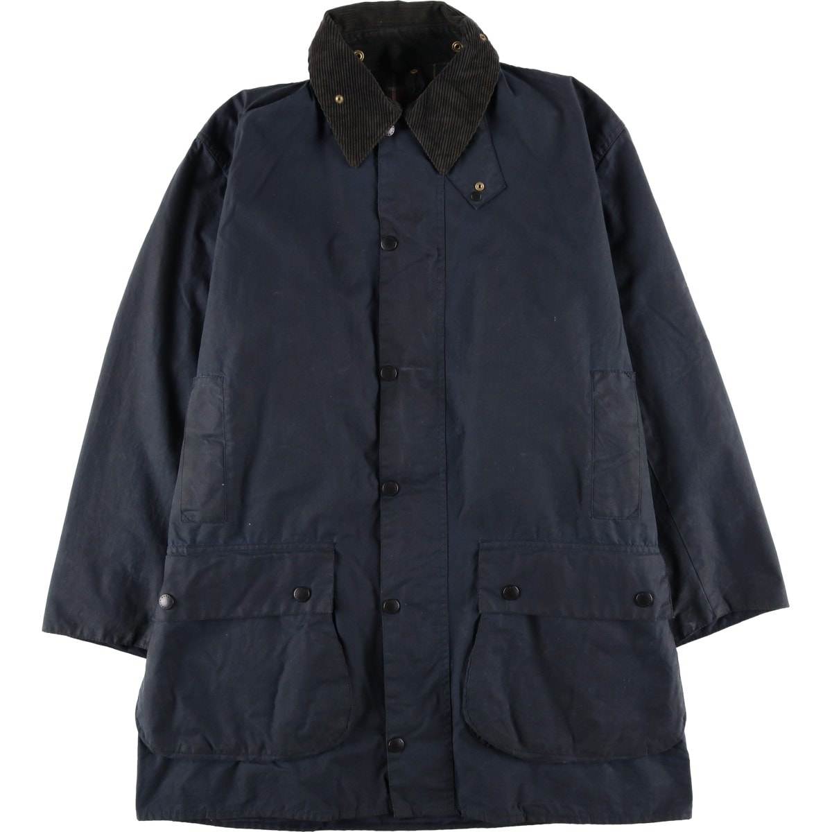 古着 90年代 バブアー Barbour BORDER ボーダー 旧3ワラント ワックスコットン オイルドジャケット 英国製 C42 メンズL相当/eaa604993