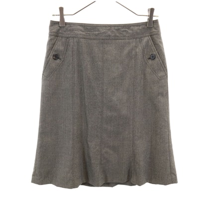BURBERRY LONDON バーバリーロンドン ミモレ丈 スカート 38 グレー系 三陽商会