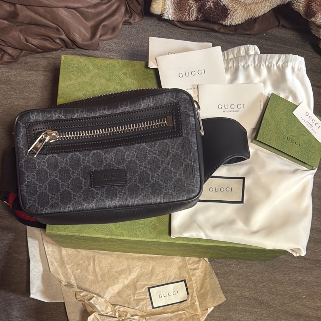 GUCCI GG Black Belt Bag "Black"
