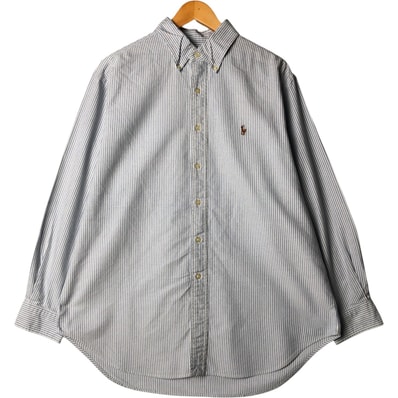古着 ラルフローレン Ralph Lauren CLASSIC FIT 長袖 ボタンダウンストライプシャツ メンズL相当/eaa568434