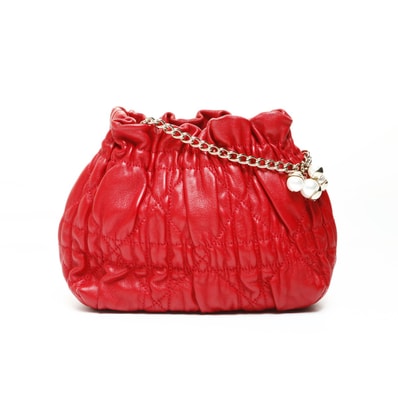 ディオール Dior カナージュ ミニ パール ショルダーバッグ【中古】