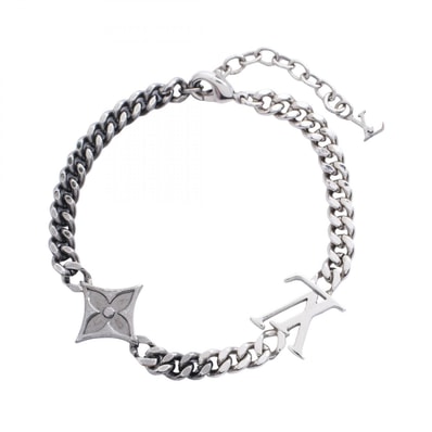 ルイ・ヴィトン LOUIS VUITTON LVインスティンクト ブレスレット アクセサリー ステンレススチール シルバー メンズ シルバー系 M00508 【中古】