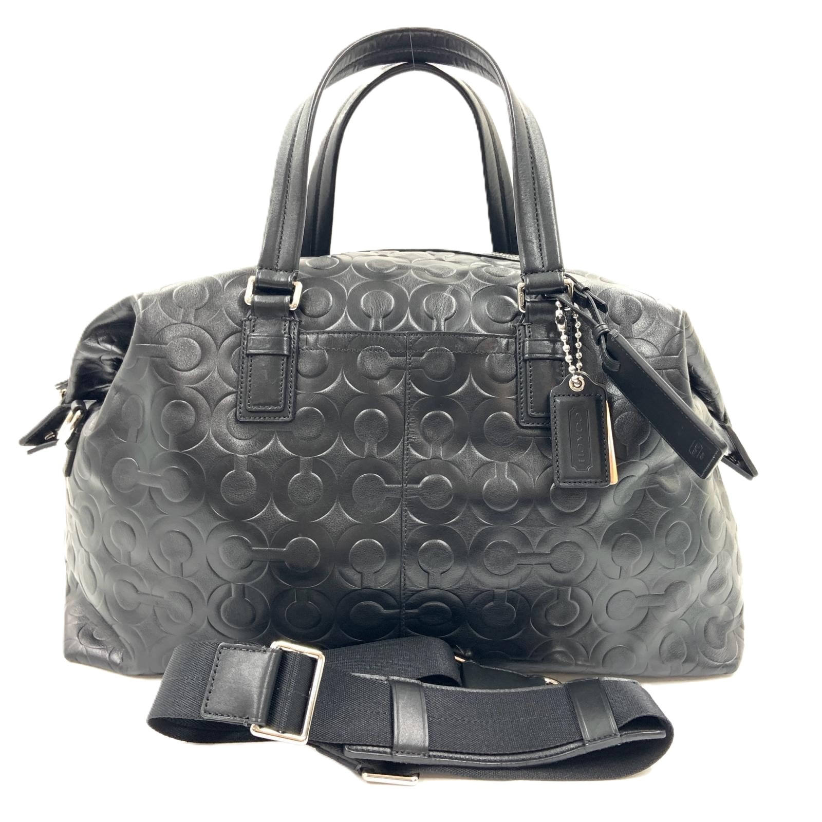 COACH コーチ オプアート ボストンバッグ ハンドバッグ  77182 ブラック