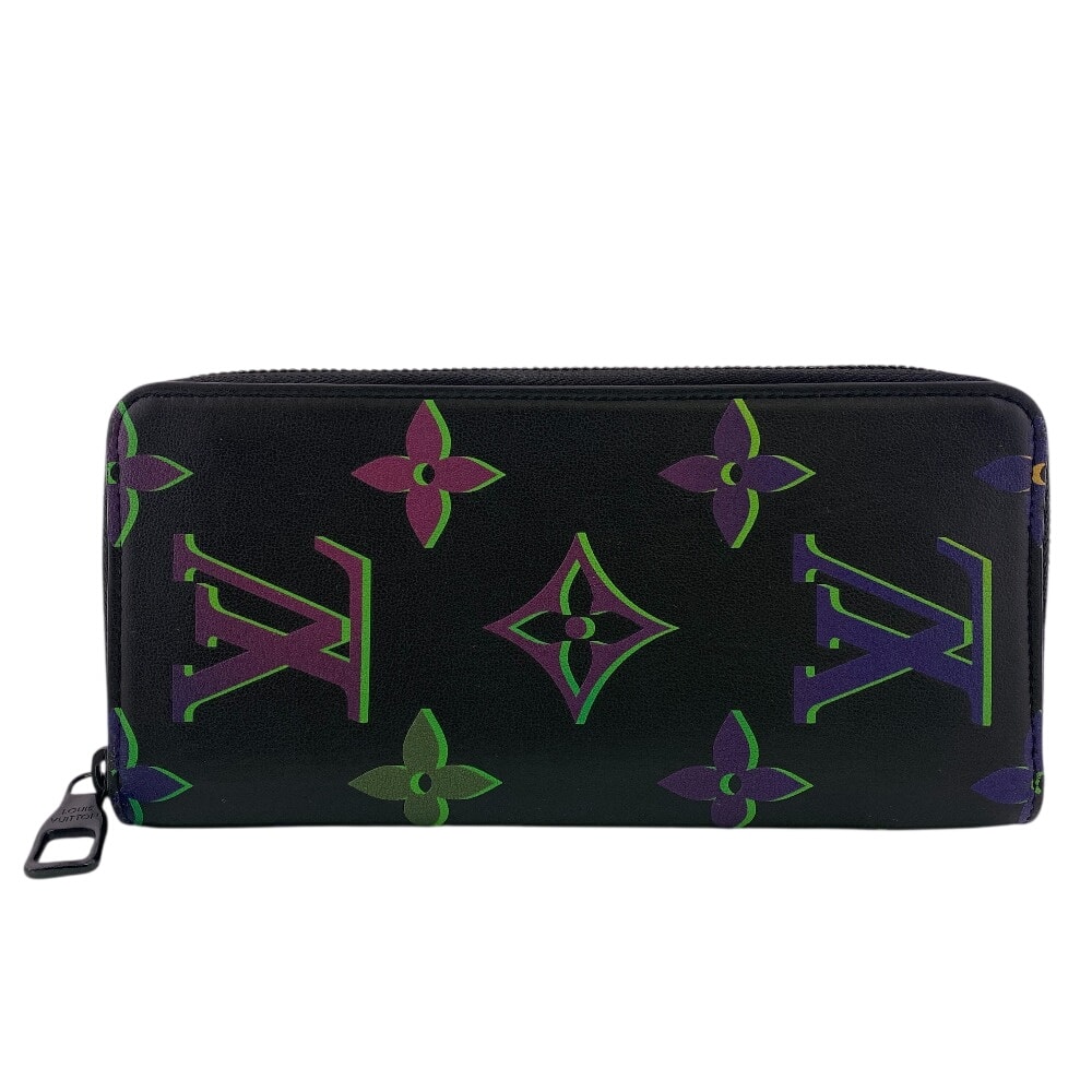 ルイヴィトン LOUIS VUITTON 長財布 モノグラム スポットライト パターン ジッピーウォレットヴェルティカル ラウンドファスナー M82368 ブラック