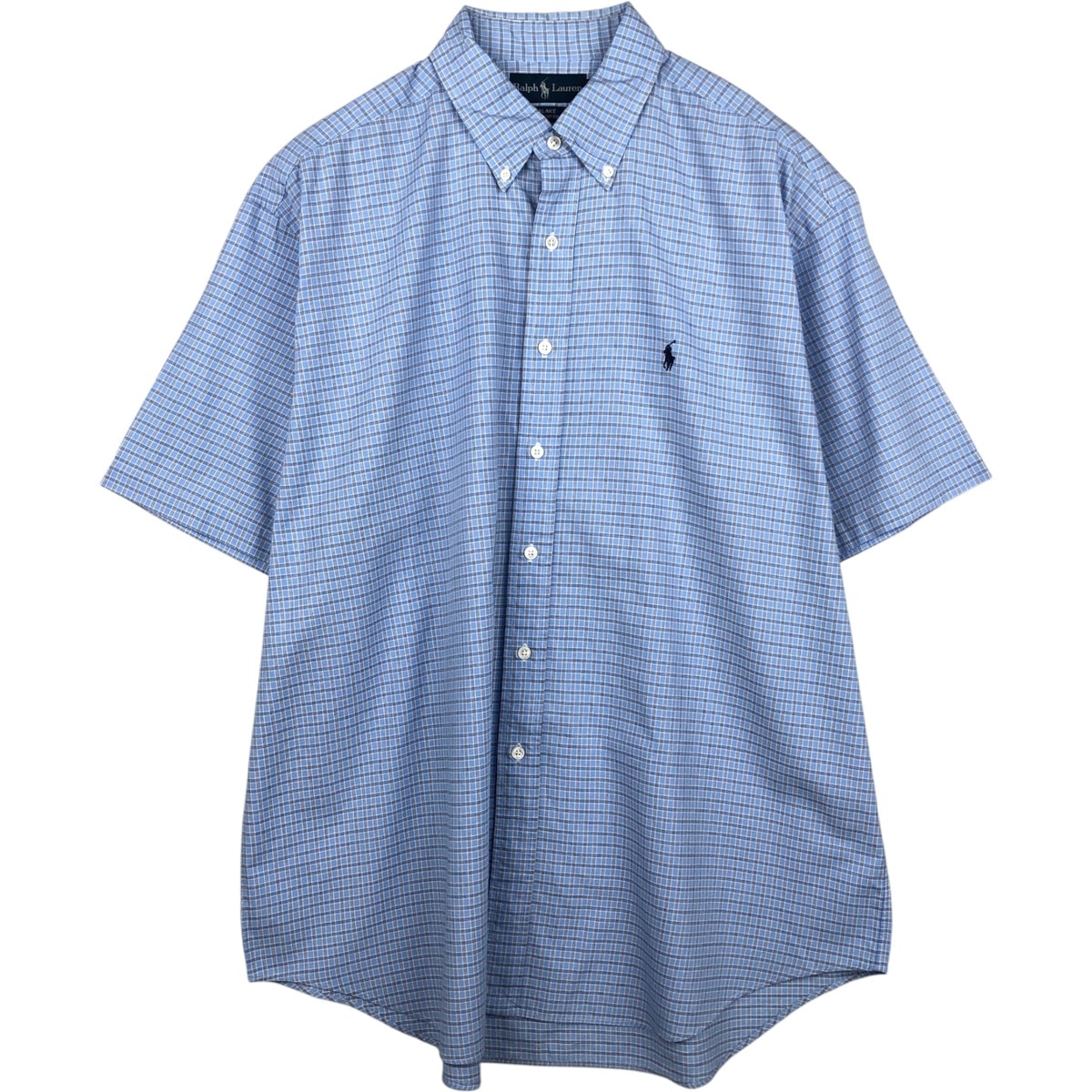 古着 ラルフローレン Ralph Lauren BLAKE 半袖 ボタンダウン チェックシャツ メンズXL相当/eaa655870