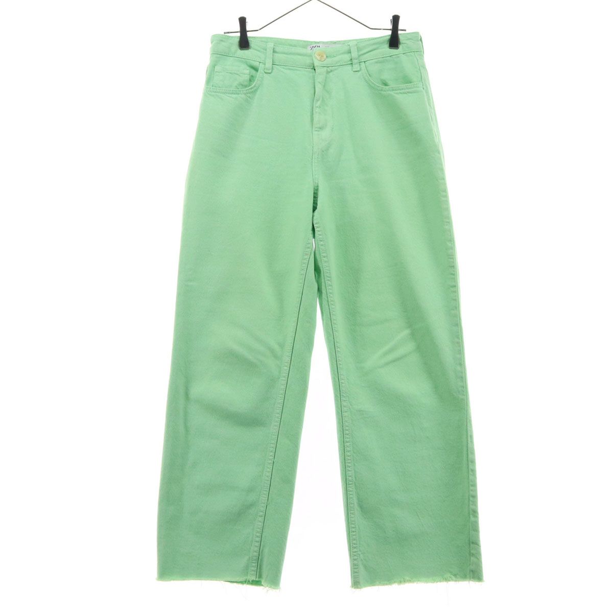 ZARA ザラ デニムパンツ 38 グリーン