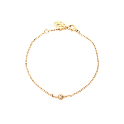 カルティエ CARTIER ダムール ブレスレット Au750 イエローゴールド/箱付属 ブレスレット【中古】