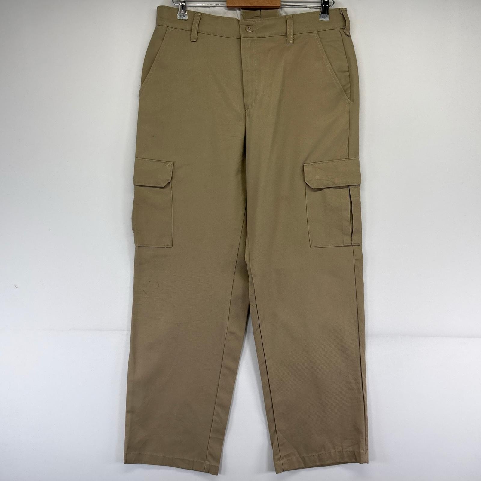 古着 レッドキャップ RED KAP パンツ チノパン カーゴ 大きいサイズ ワークパンツ ワンポイントロゴ W34  ベージュ系 メンズ