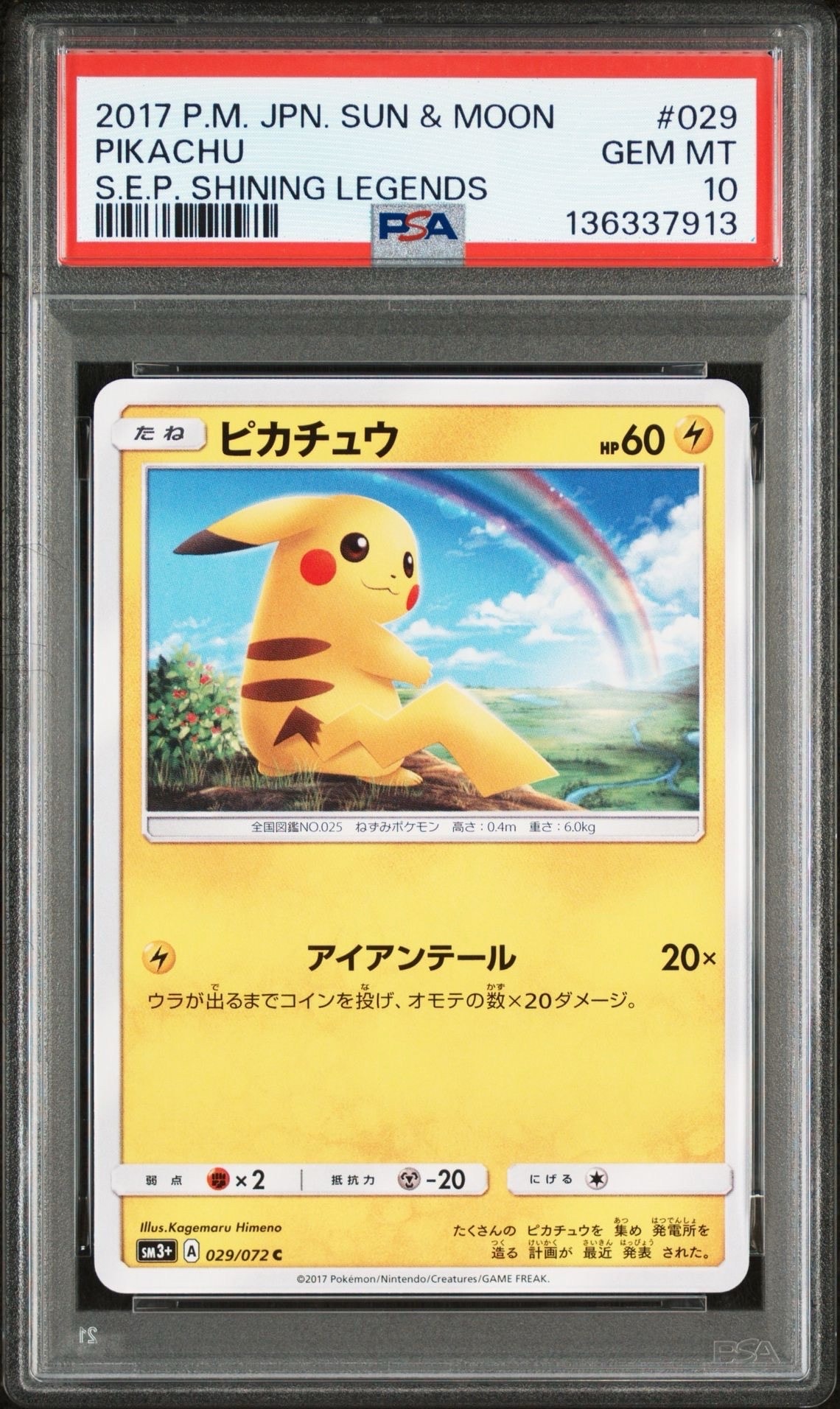 状態C】ピカチュウ C [SM3+ 029/072](強化拡張パック「ひかる伝説」) 1