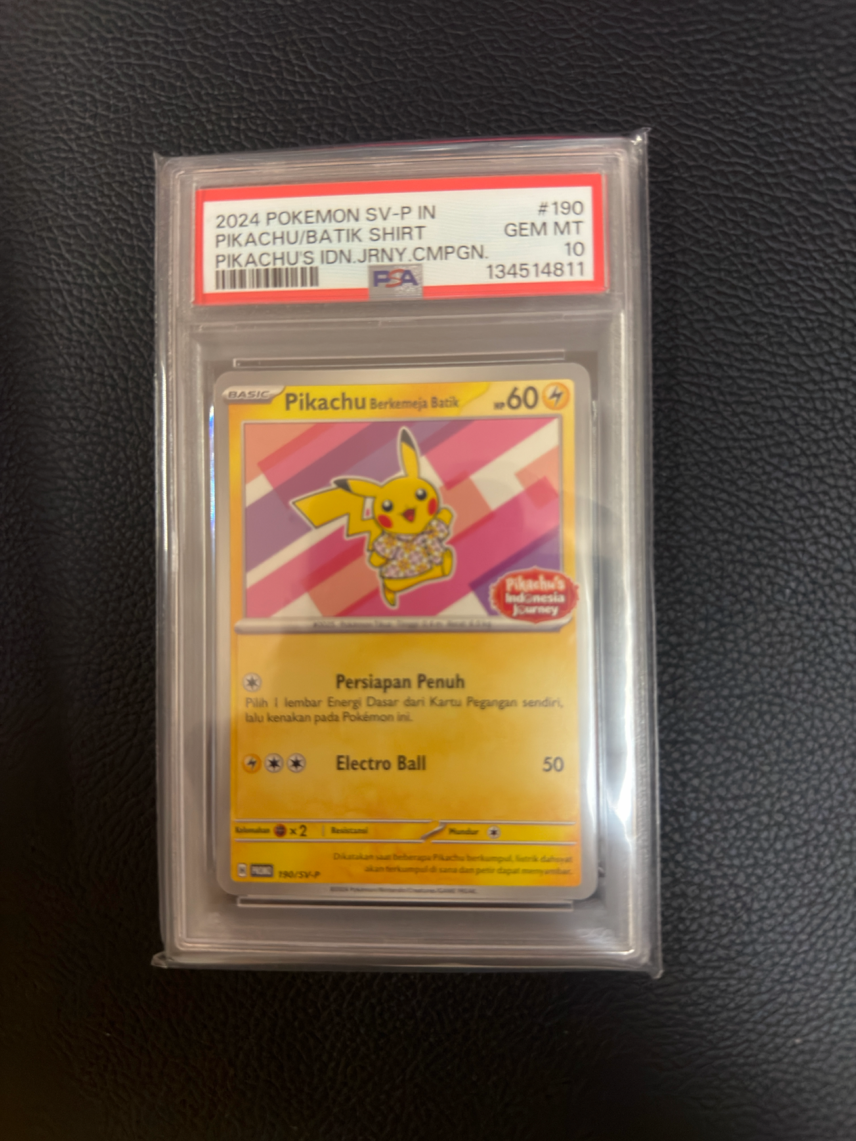 PSA10】バティックシャツを着たピカチュウ (フラワーピカチュウ柄) P PSA10】バティックシャツを着たピカチュウ (フラワーピカチュウ柄) P