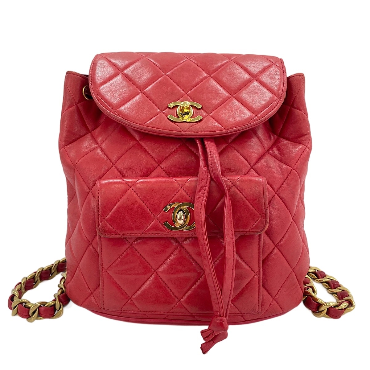 シャネル CHANEL ラムスキン マトラッセ リュック・デイパック【中古】