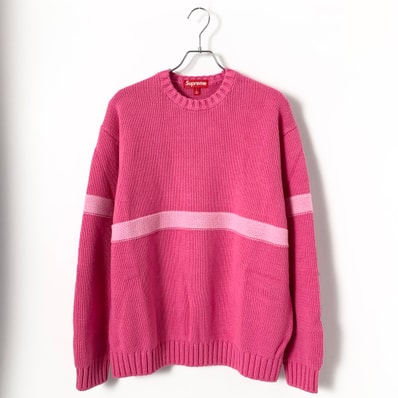 Supreme Tonal Applique Sweater "Dark Pink"