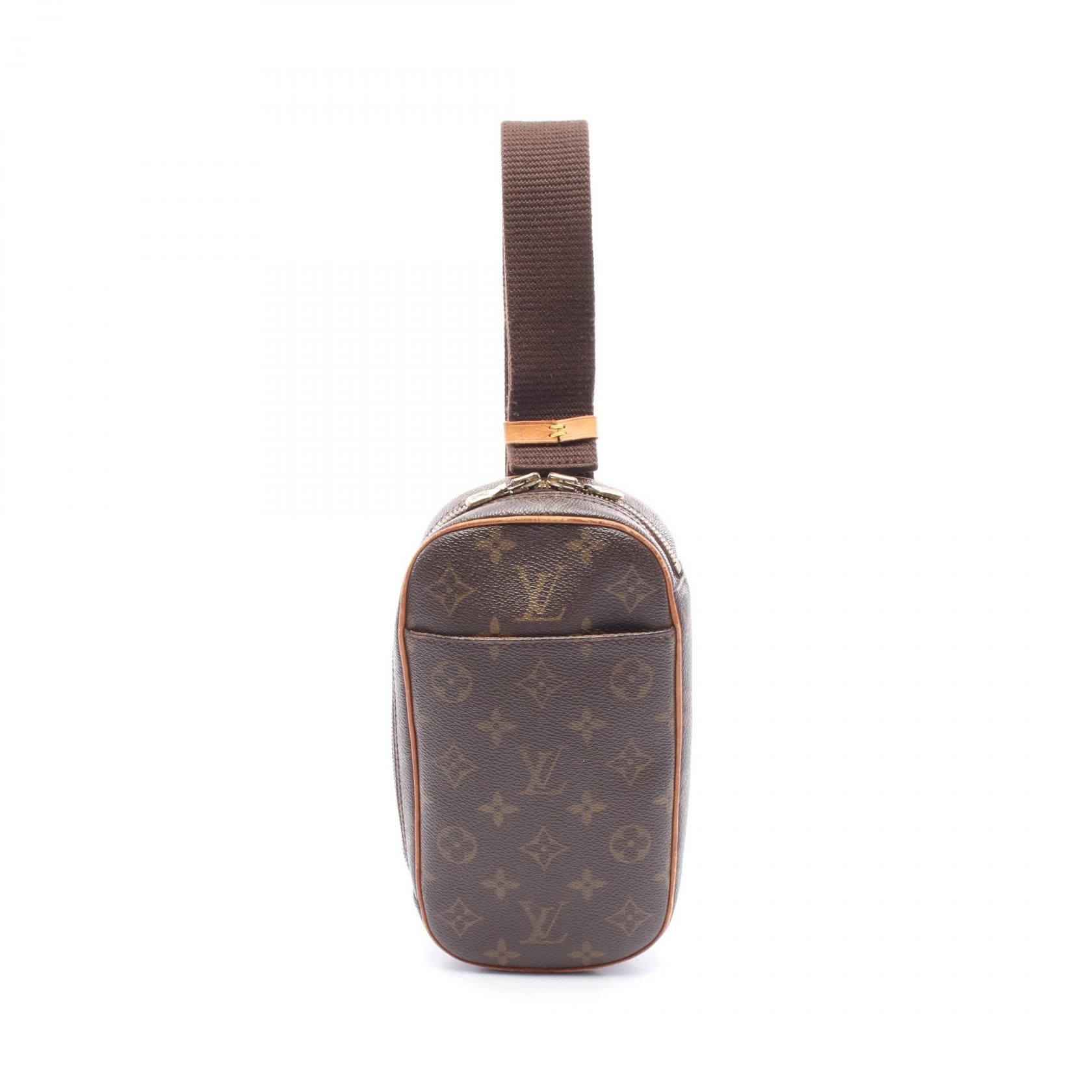 ルイ・ヴィトン LOUIS VUITTON ポシェットガンジュ ウエストバッグ ボディバッグ バッグ PVCコーティングキャンバス レザー モノグラム メンズ レディース ブラウン系 M51870 【中古】