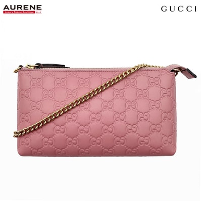 GUCCI グッチ チェーンショルダー ミニ ハンドバッグ
アクセサリーポーチ グッチシマ 428449 レザー ピンク レディース
【中古】