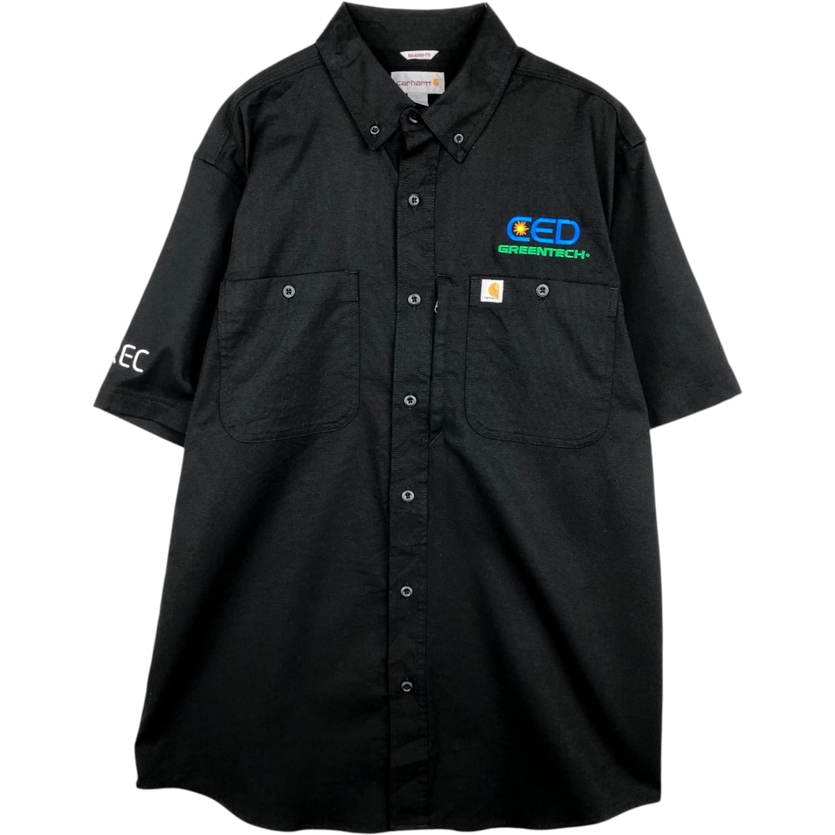 古着 カーハート Carhartt RELAXED FIT ボタンダウン 半袖 ワークシャツ メンズL相当/eaa655370