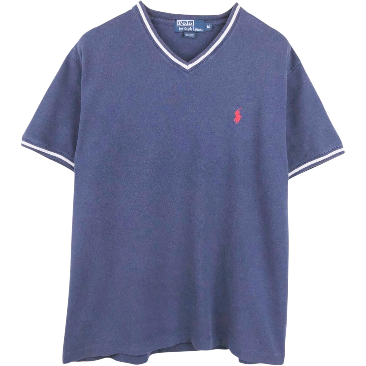 古着 ラルフローレン Ralph Lauren POLO by Ralph Lauren 鹿の子 半袖VネックTシャツ メンズM相当/eaa672722