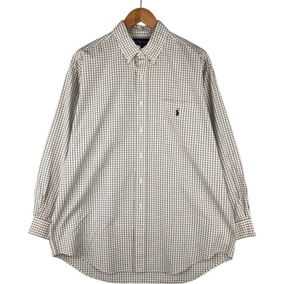 古着 ラルフローレン Ralph Lauren YARMOUTH 長袖 ボタンダウンチェックシャツ メンズXL相当/eaa593748